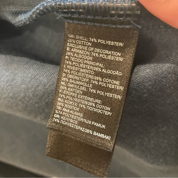 THE NORTH FACE Sz S  High Low Rounded Hem Open Front Pockets Jersey Knit Jacket - Picture 4 of 8